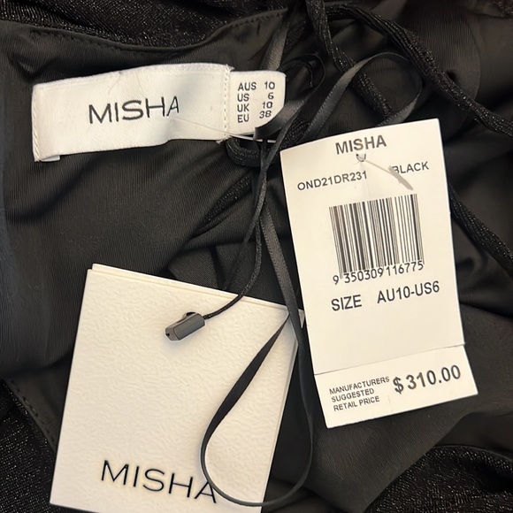 Misha Collection Black Angel Cut-Out Midi Halter Dress - Picture 10 of 10